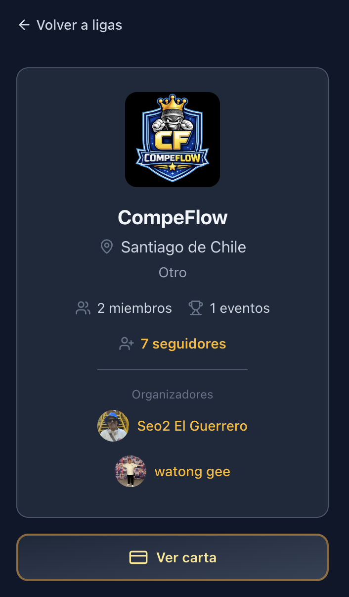 League organizers list